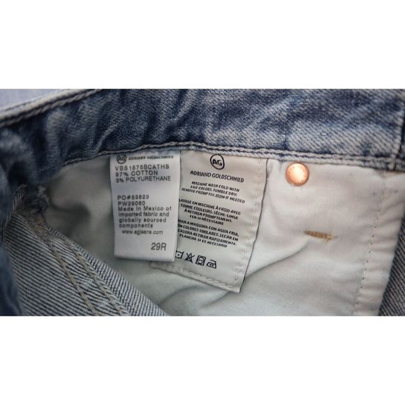 AG Adriano Goldschmied Women Sz 29 Blue Slouchy Slim Fit Ex-Boyfriend Jeans $215 - Picture 6 of 8